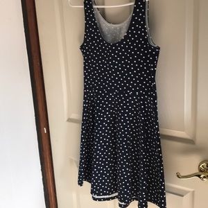 Women’s Navy and White polka dot Dress Size 8